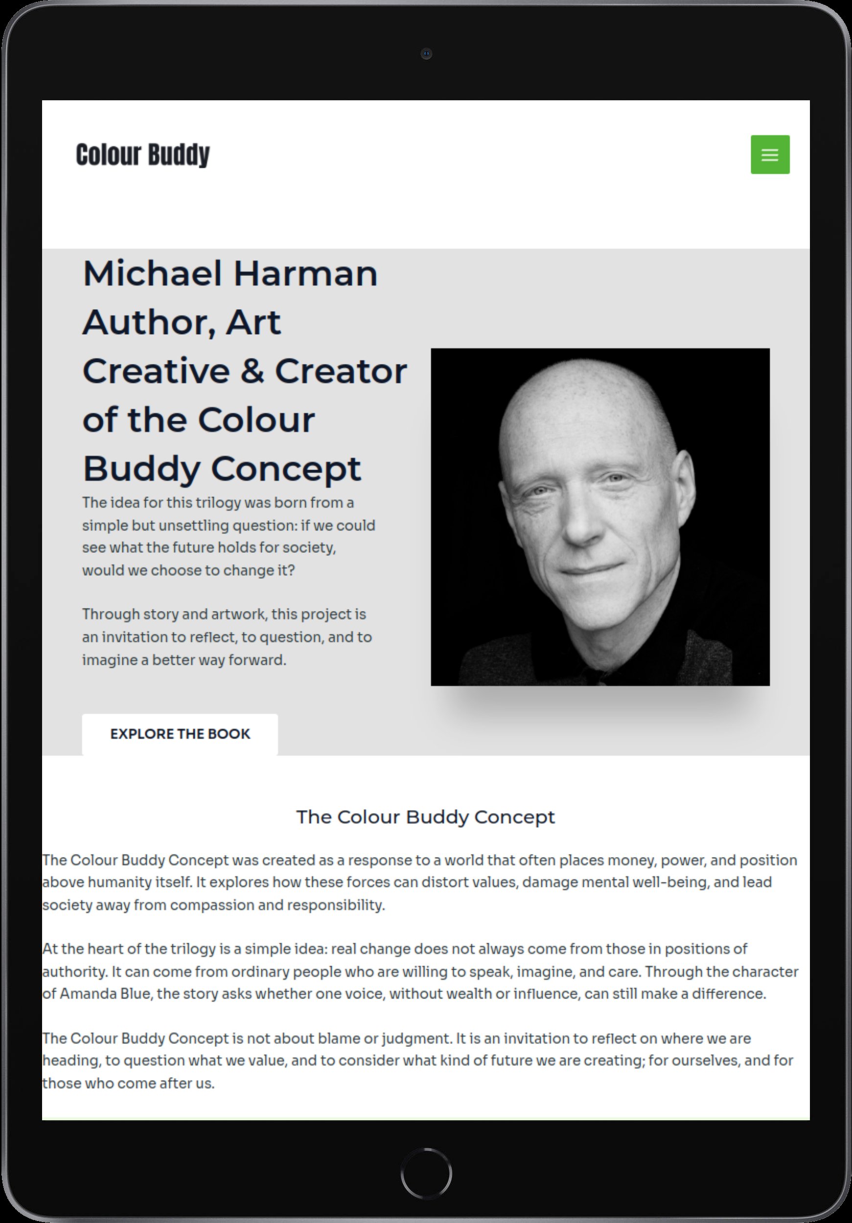 Colour Buddy Cube Cushion landing page