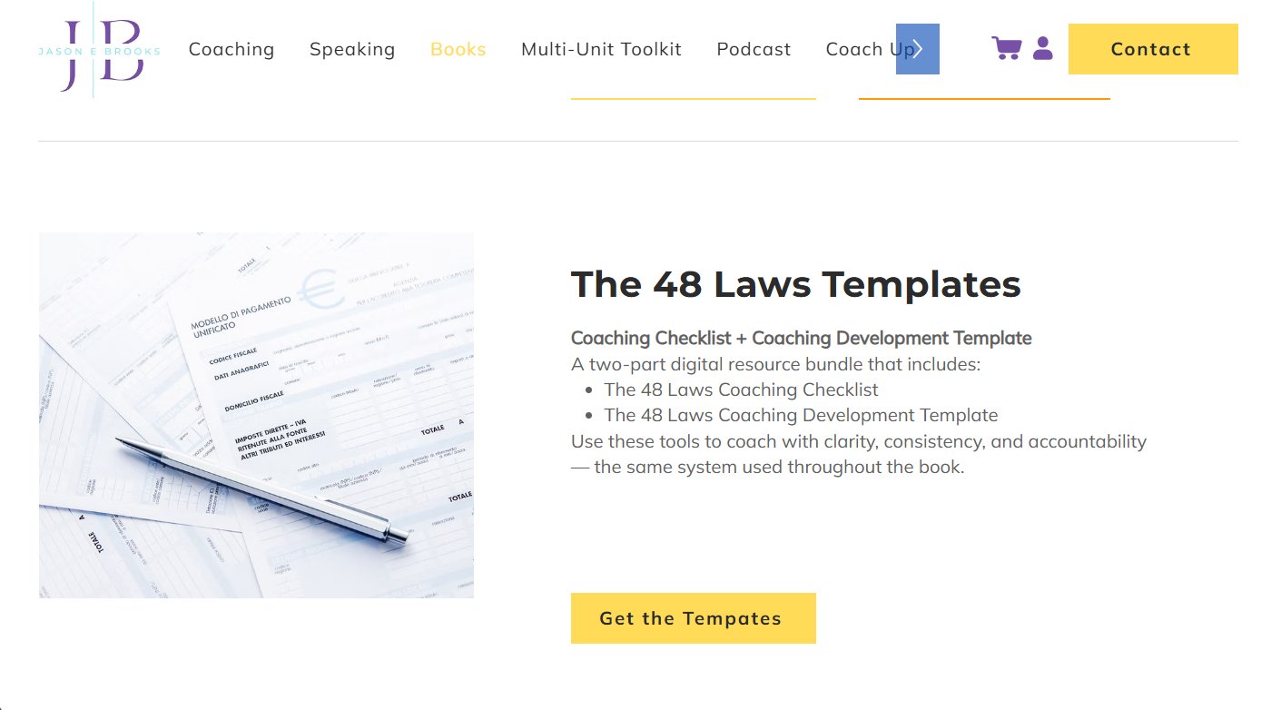 Jason E. Brooks Multi-Unit Leadership Toolkit landing page